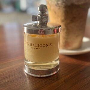 Penhaligon’s candle with silver plated details.